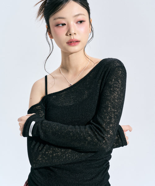 Sherry Layered Knit [BLACK]