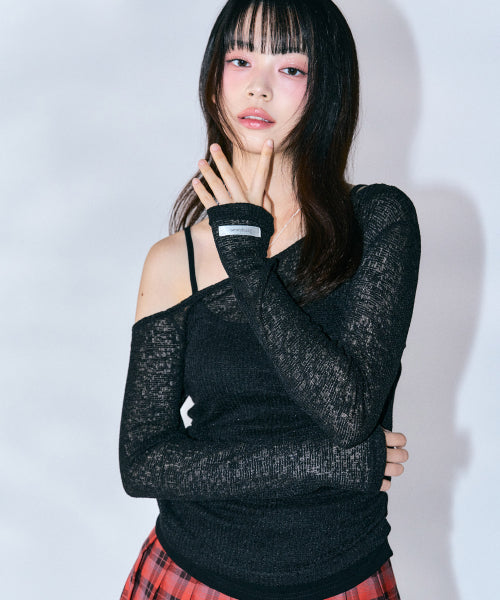 Sherry Layered Knit [BLACK]