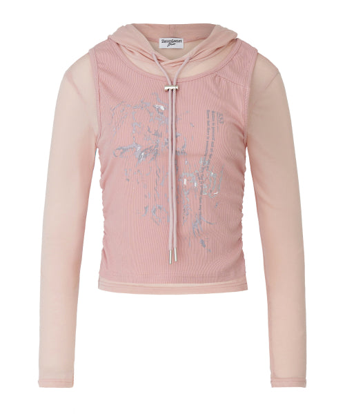 Sakura Best Layered Hood [PINK]