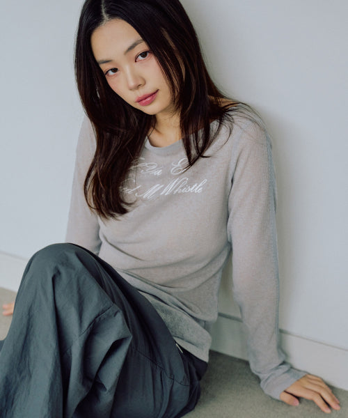 Darlene See-through Long Sleeve [GREY]