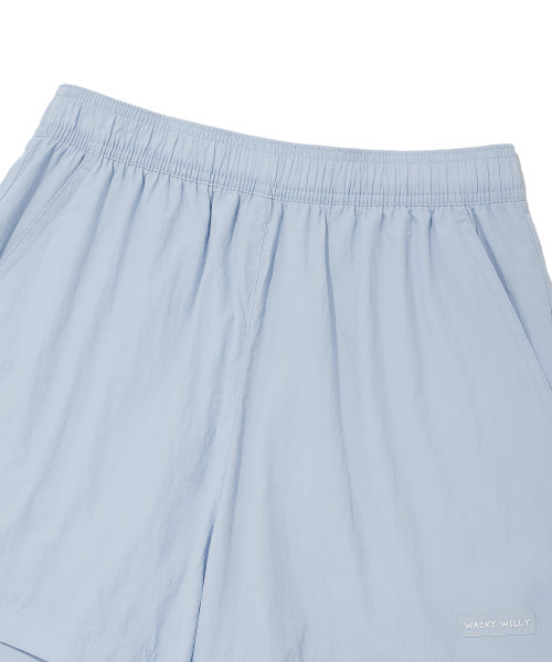 Women's Nylon Banding Shorts Sky Blue