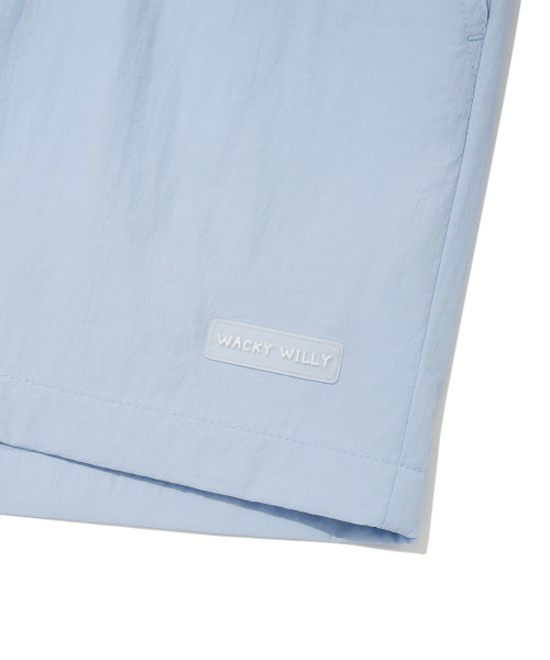 Women's Nylon Banding Shorts Sky Blue