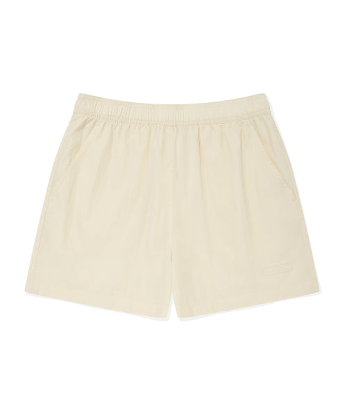 Women's nylon banding shorts cream