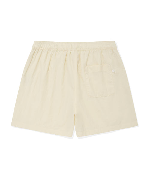 Women's nylon banding shorts cream