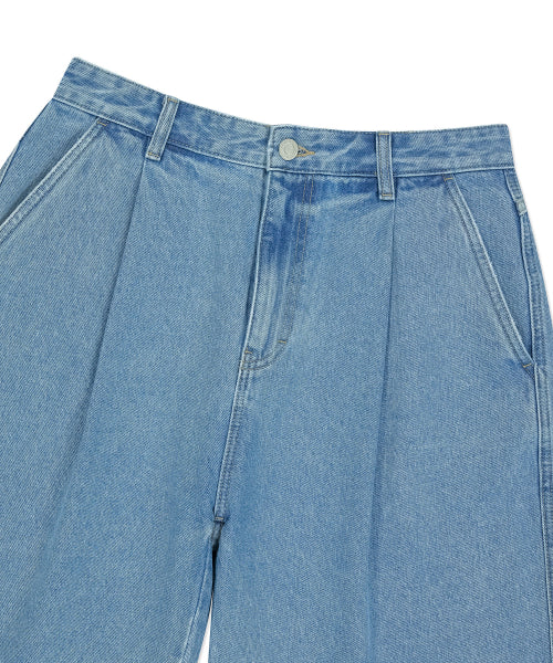 Bermuda denim shorts sky blue