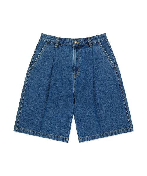 Bermuda denim shorts. Indigo