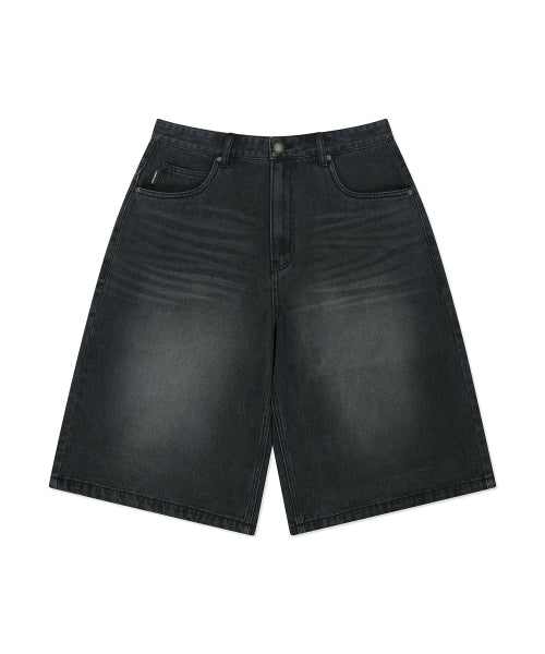 Bermuda denim middle pants black