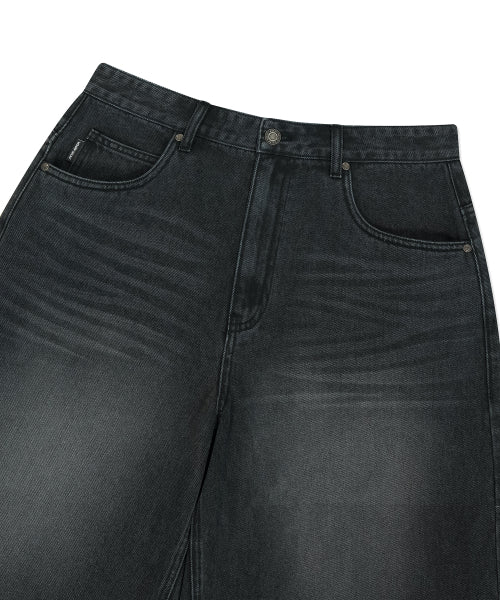 Bermuda denim middle pants black