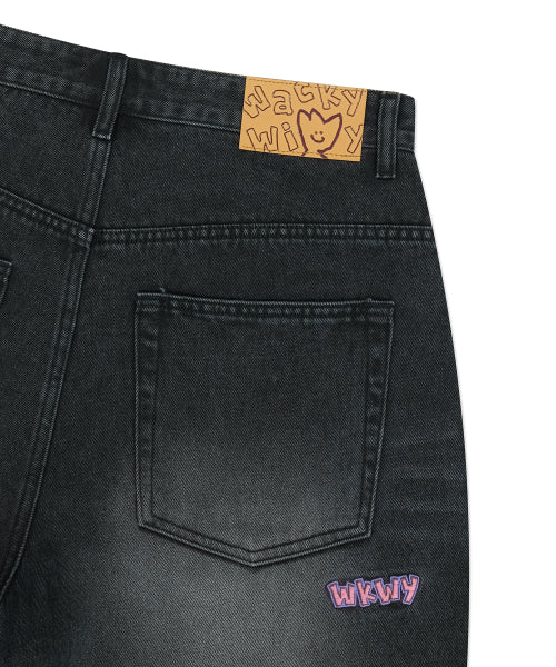 Bermuda denim middle pants black