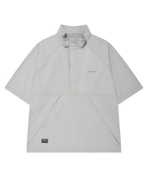Half Sleeve Anorak Jumper Gray