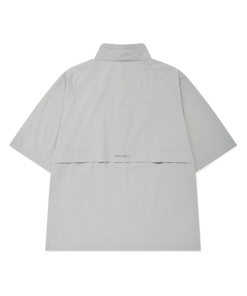 Half Sleeve Anorak Jumper Gray