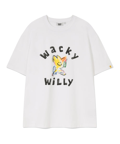 Big Khaki Graphic Short-sleeved T-shirt White