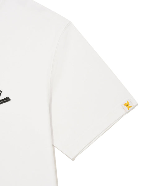 Big Khaki Graphic Short-sleeved T-shirt White