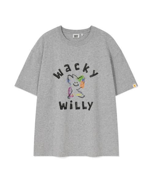 Big Khaki Graphic Short-sleeved T-shirt Gray