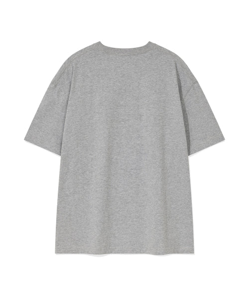 Big Khaki Graphic Short-sleeved T-shirt Gray