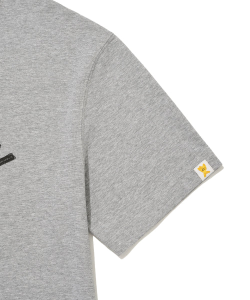 Big Khaki Graphic Short-sleeved T-shirt Gray