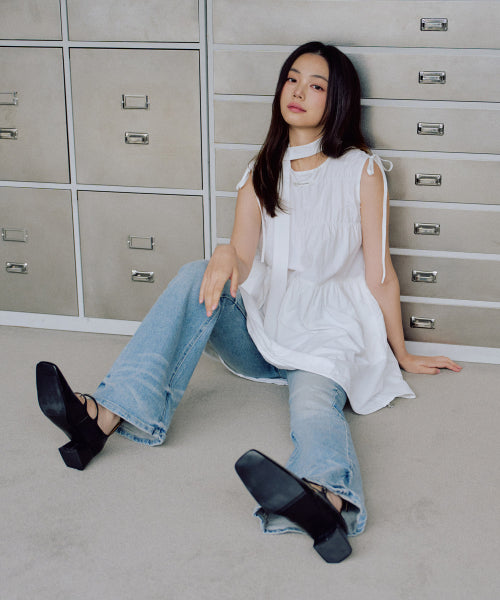 Rain Balloon Mini Dress [WHITE]