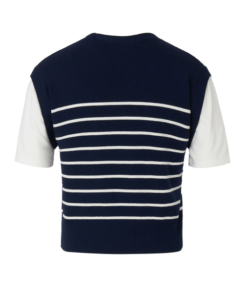 Betty Stripe Knit [NAVY]