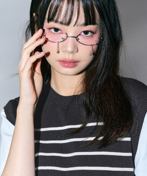 Betty Stripe Knit [CHARCOAL]