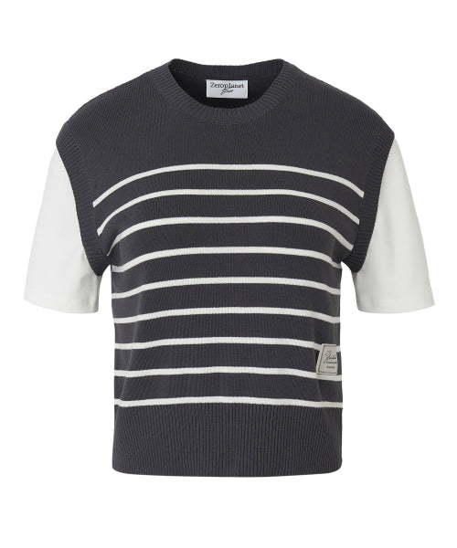 Betty Stripe Knit [CHARCOAL]