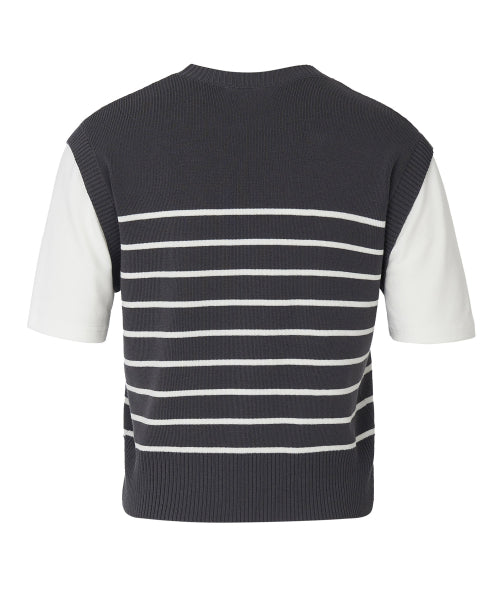 Betty Stripe Knit [CHARCOAL]
