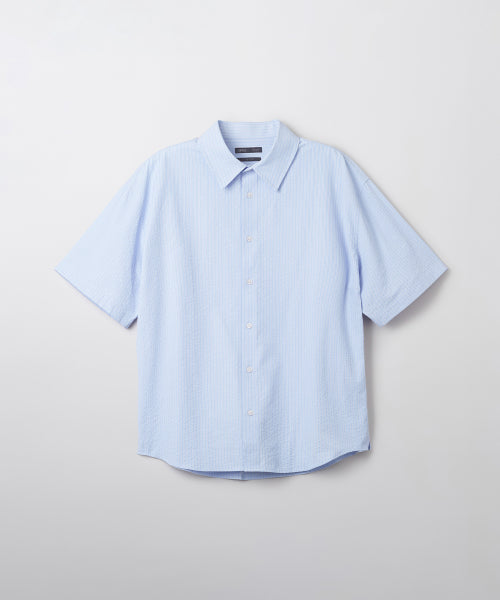 Sour Cirker Stripe Oversized Fit Short-Sleeved Shirt_SPYSF37M14
