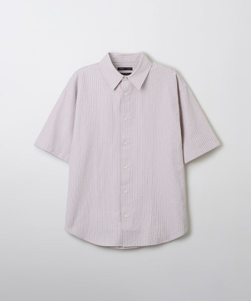 Sour Cirker Stripe Oversized Fit Short-Sleeved Shirt_SPYSF37M14