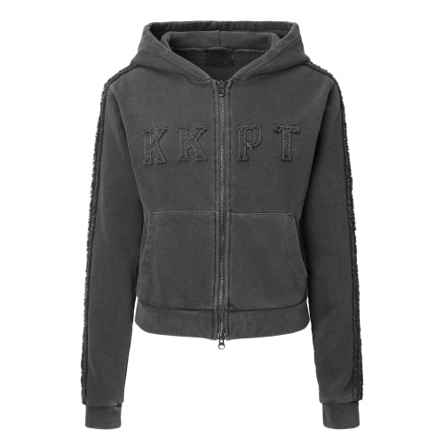 Pigment Hood Zip-up (charcoal)
