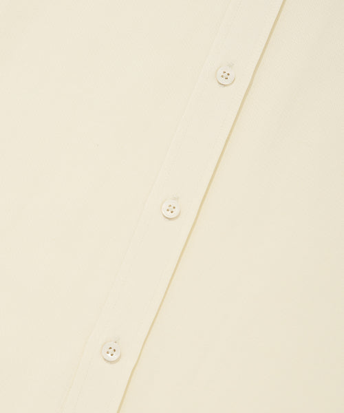 Linen Blended Oversized Fit Short-Sleeved Shirt Beige