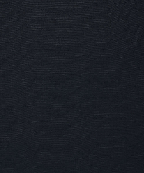 linen blended overfit short-sleeved shirt navy
