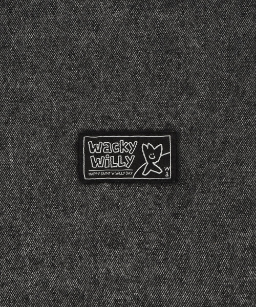 Washing denim short-sleeved shirt black