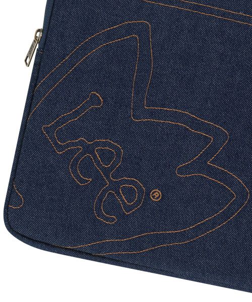 [Waki Willi x Lee] Laptop pouch indigo
