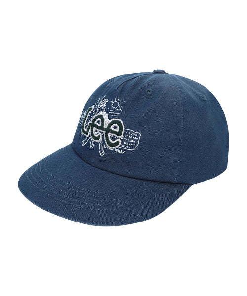 [Waki Willi x Lee] Denim graphic ball cap indigo