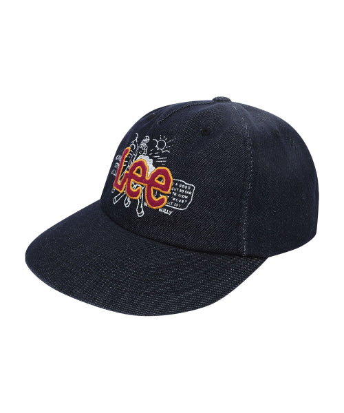[Waki Willi x Lee] Denim graphic ball cap dark indigo