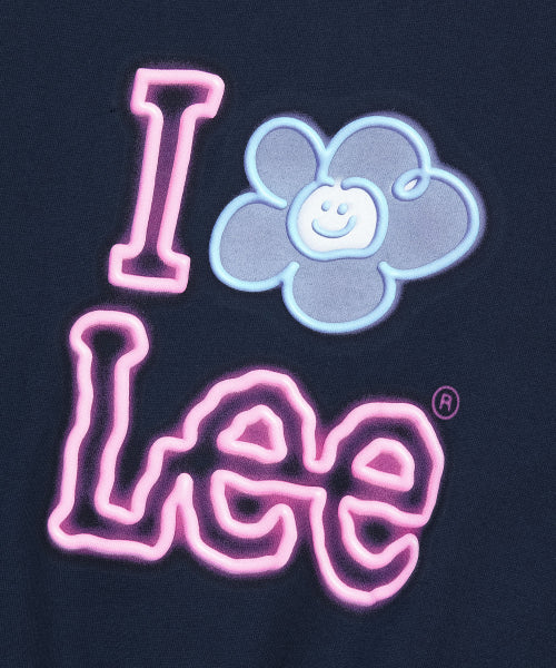 [Waki Willie x Lee] Women's Irish Graphic Crop Sweatshirt Navy