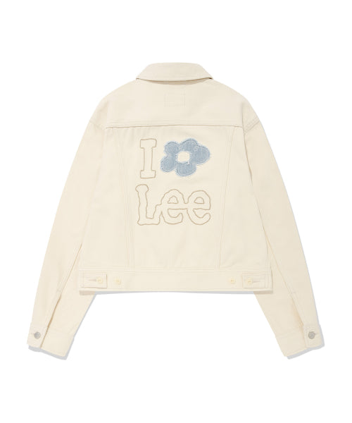 [Waki willi x Lee] Women's denim jacket cream