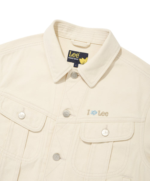 [Waki willi x Lee] Women's denim jacket cream