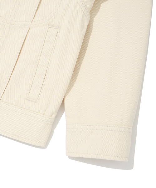 [Waki willi x Lee] Women's denim jacket cream