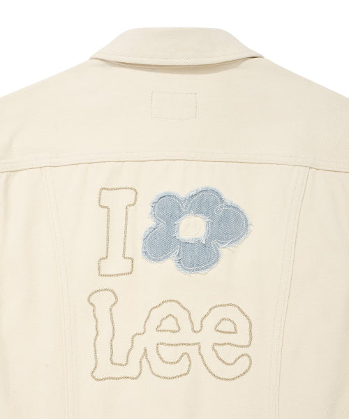 [Waki willi x Lee] Women's denim jacket cream