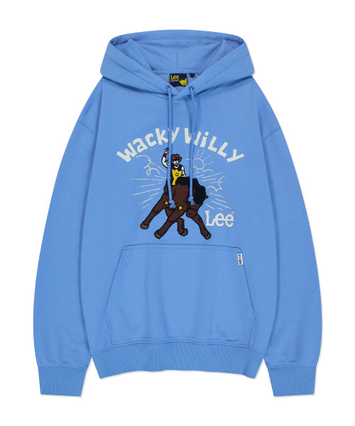 [Waki willi x Lee] Graphic hoodi blue