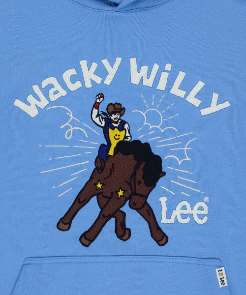 [Waki willi x Lee] Graphic hoodi blue