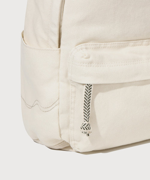 ARCH LOGO WASHED DENIM BACKPACK