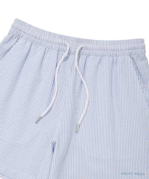 Women's Stripe String Shorts Sky Blue