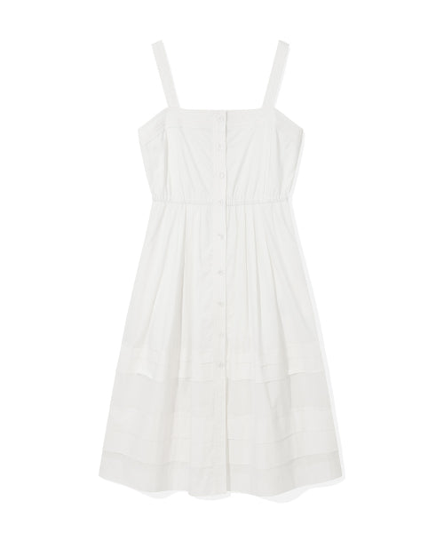 Women's Cotton Sleeveless Dress White