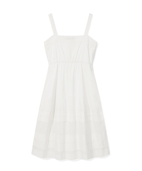 Women's Cotton Sleeveless Dress White