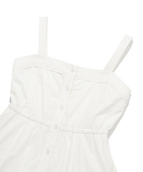 Women's Cotton Sleeveless Dress White