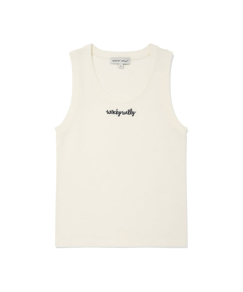 Women's Sleeveless Knit White