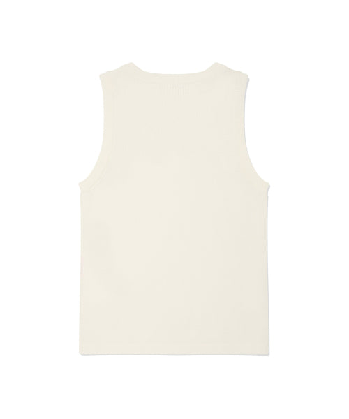 Women's Sleeveless Knit White