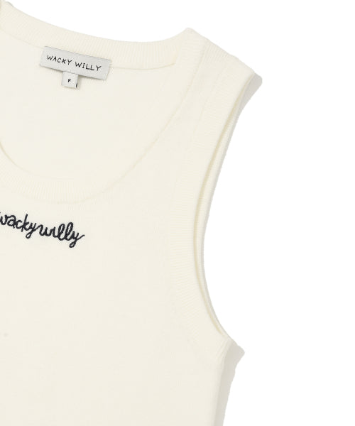 Women's Sleeveless Knit White
