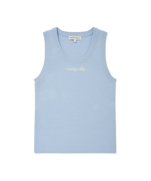 Women's sleeveless knitwear sky blue